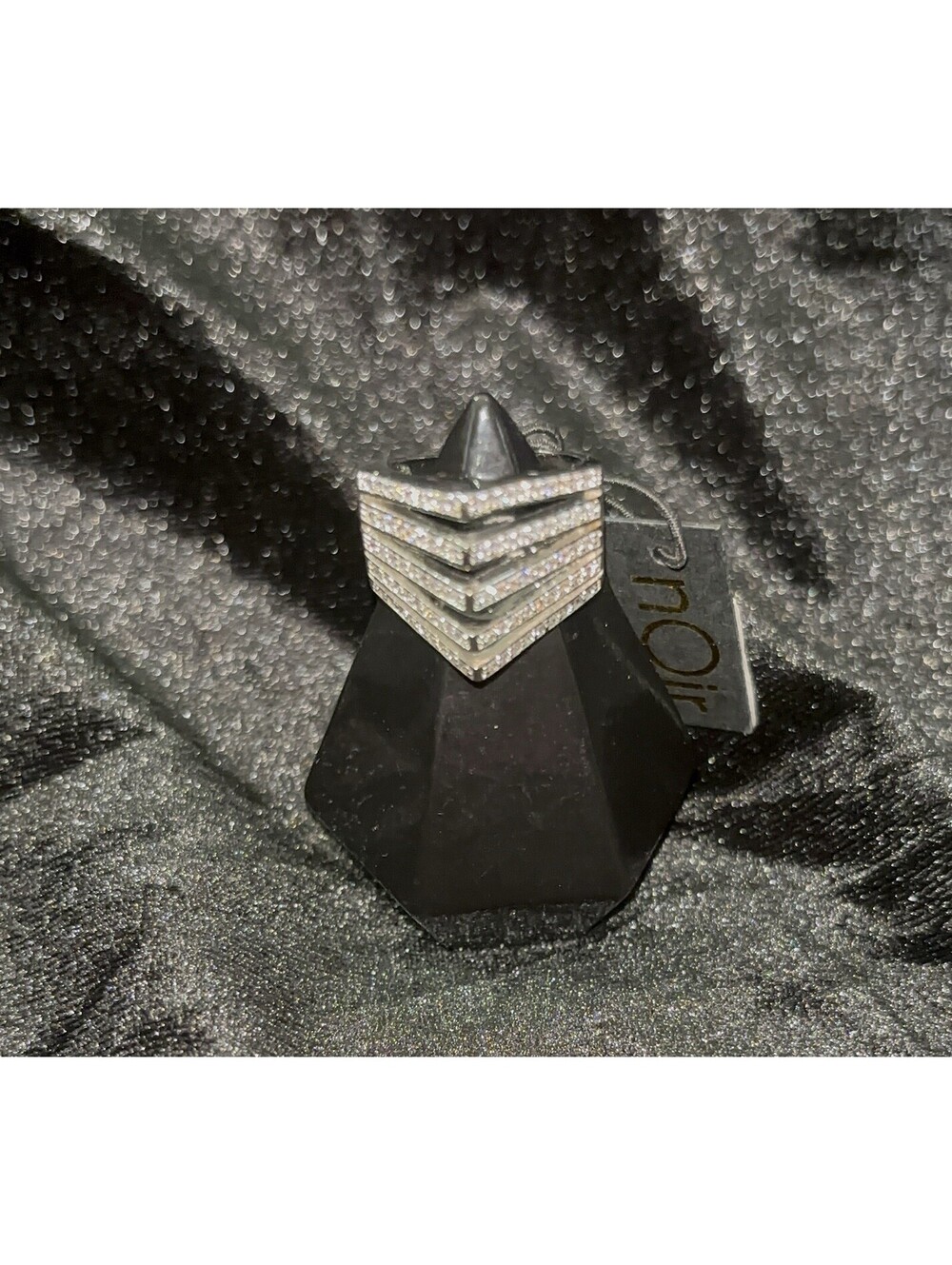 nOir Jewelry Carla Pave Pyramid Spike Ring size 6